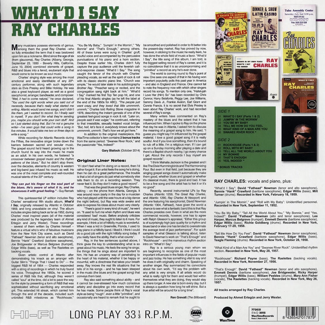 Ray Charles - What'd I Say (ltd. ed.) (180g) [New Vinyl Record LP]