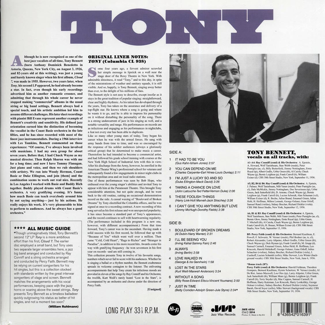 Tony Bennett - Tony (+bonus track) (ltd. ed.) (180g) [New Vinyl Record LP]