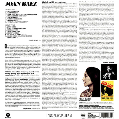 Joan Baez - Joan Baez (Debut Album) (+2 bonus tracks) (ltd. ed.) (180g) [New Vinyl Record LP]