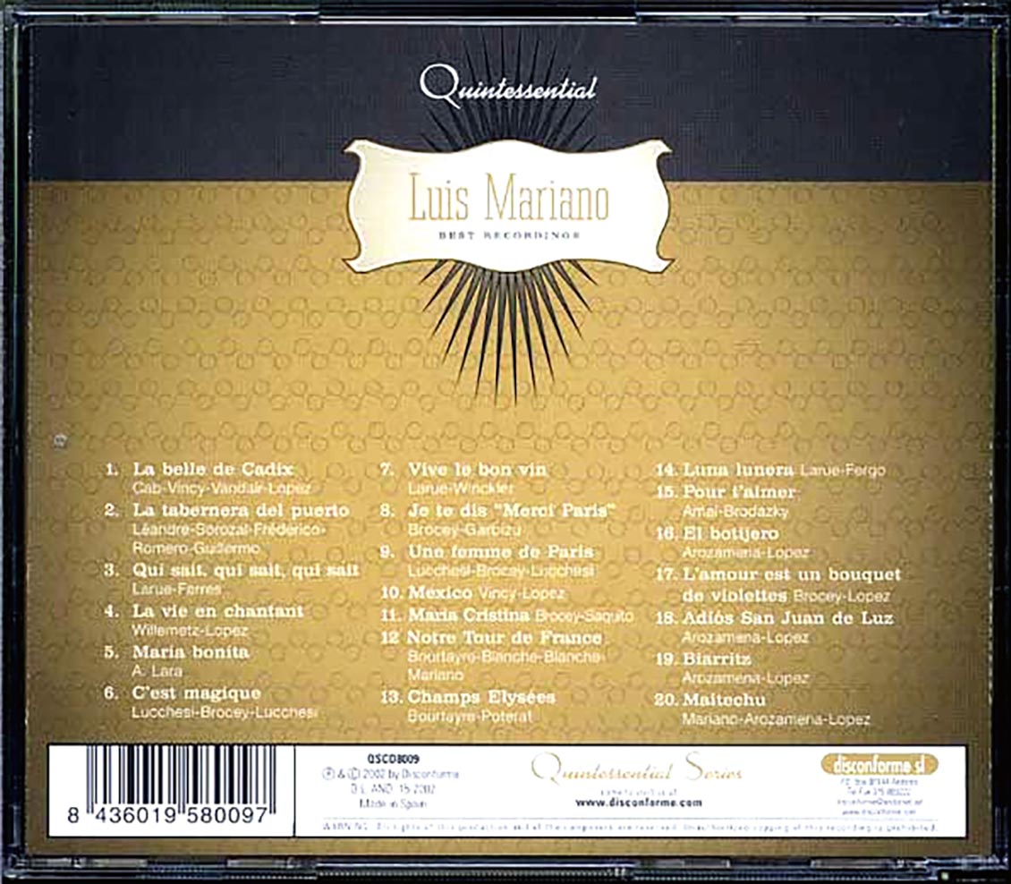 Luis Mariano - Best Recordings [New CD]