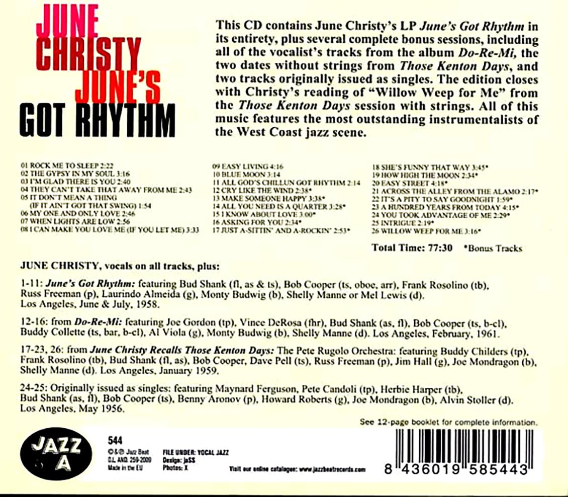 June Christy - June's Got Rhythm [New CD]