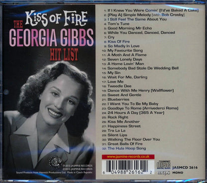 Georgia Gibbs - Kiss Of Fire: The Georgia Gibbs Hit List [New CD]