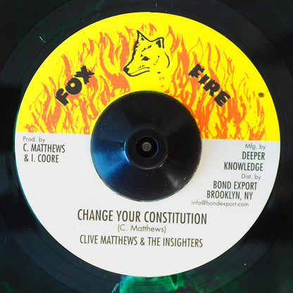 Clive Matthews & The Insighters - Change Your Constitution  /  Version [New Vinyl 7"]