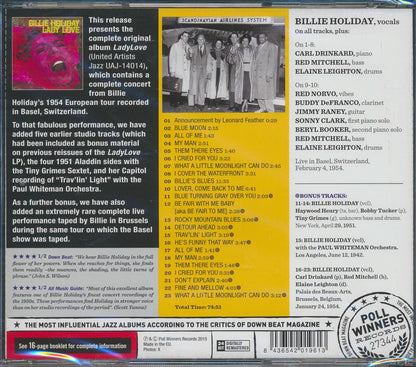 Billie Holiday - Lady Love: Live In Basel 1954 [New CD]