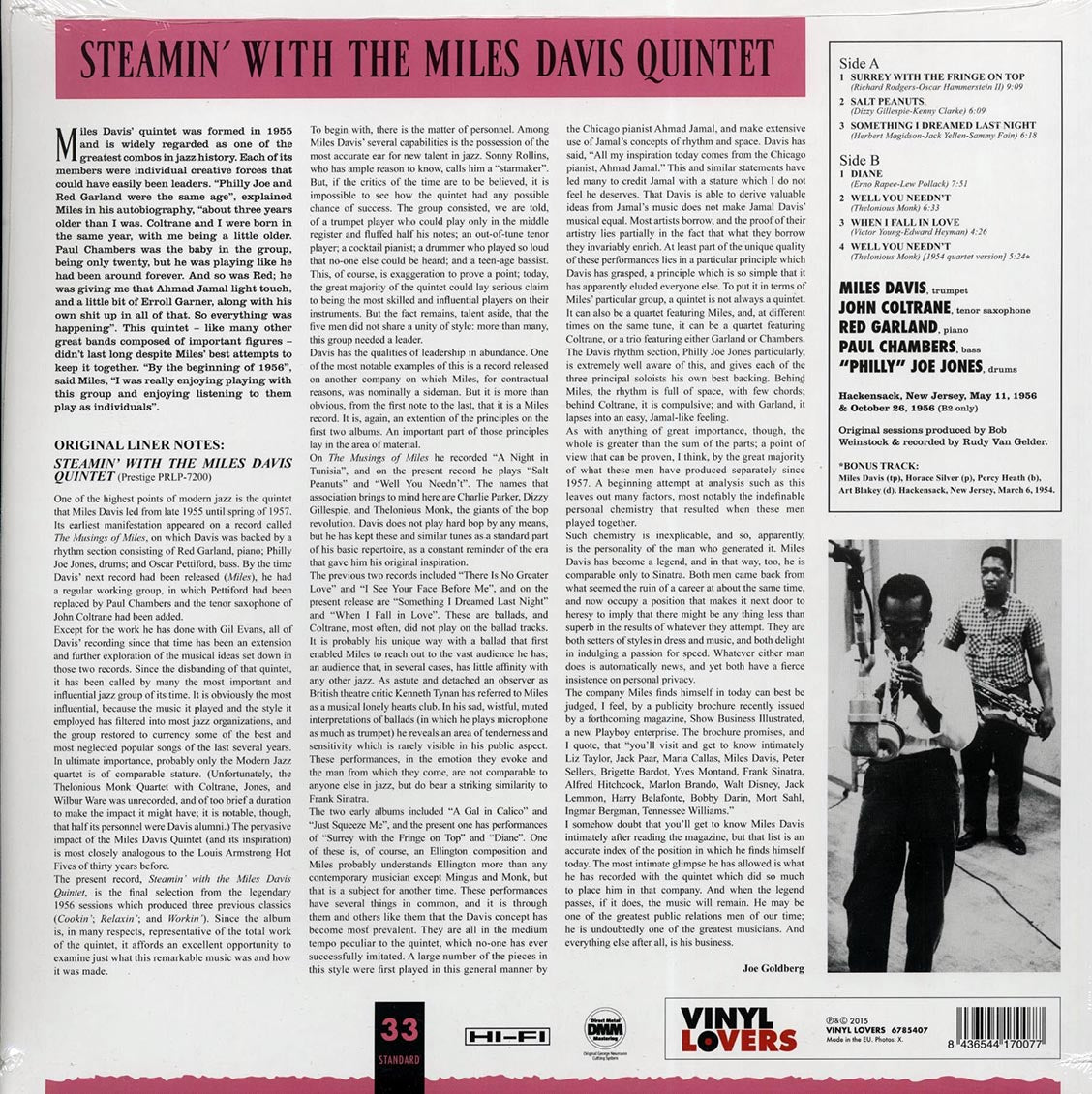 Miles Davis Quintet - Steamin' With Miles Davis Quintet (ltd. ed.) (incl. mp3) (180g) [New Vinyl Record LP]