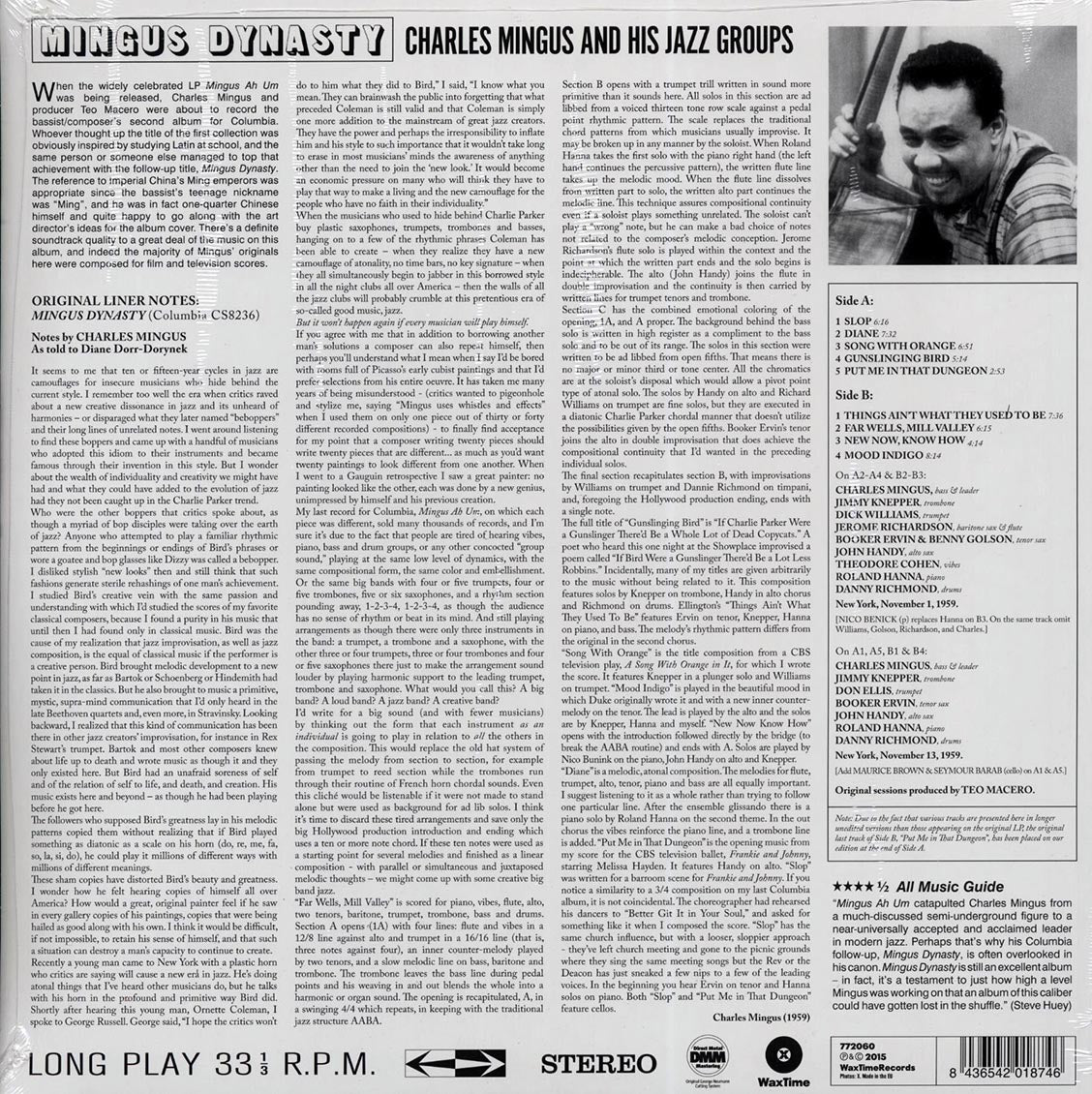 Charles Mingus & His Jazz Groups - Mingus Dynasty (ltd. ed.) (180g) [New Vinyl Record LP]