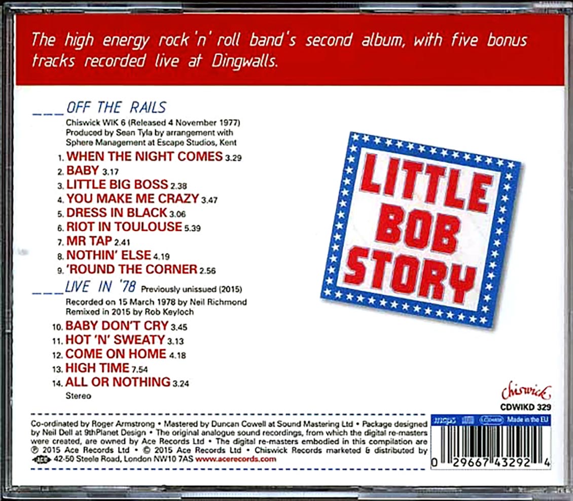 Little Bob Story - Off The Rails + Live '78 [New CD]
