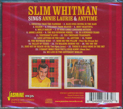 Slim Whitman - Sings Annie Laurie & Anytime [New CD]