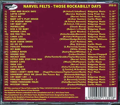 Narvel Felts - Those Rockabilly Days [New CD]