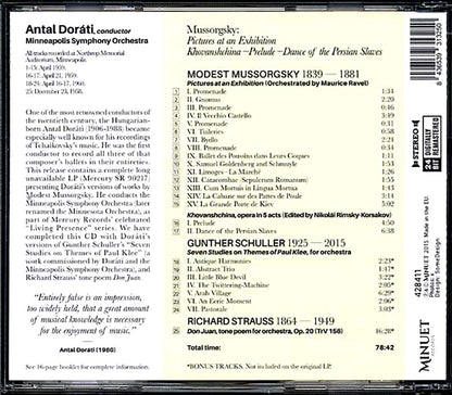 Antal Dorati, Minneapolis Symphony Orchestra - Mussorgsky: Pictures At An Exhibition 'Khovanshchina', 'Prelude', 'Dance Of The Persian Slaves' (ltd. ed.) (incl. large booklet) (remastered) [New CD]