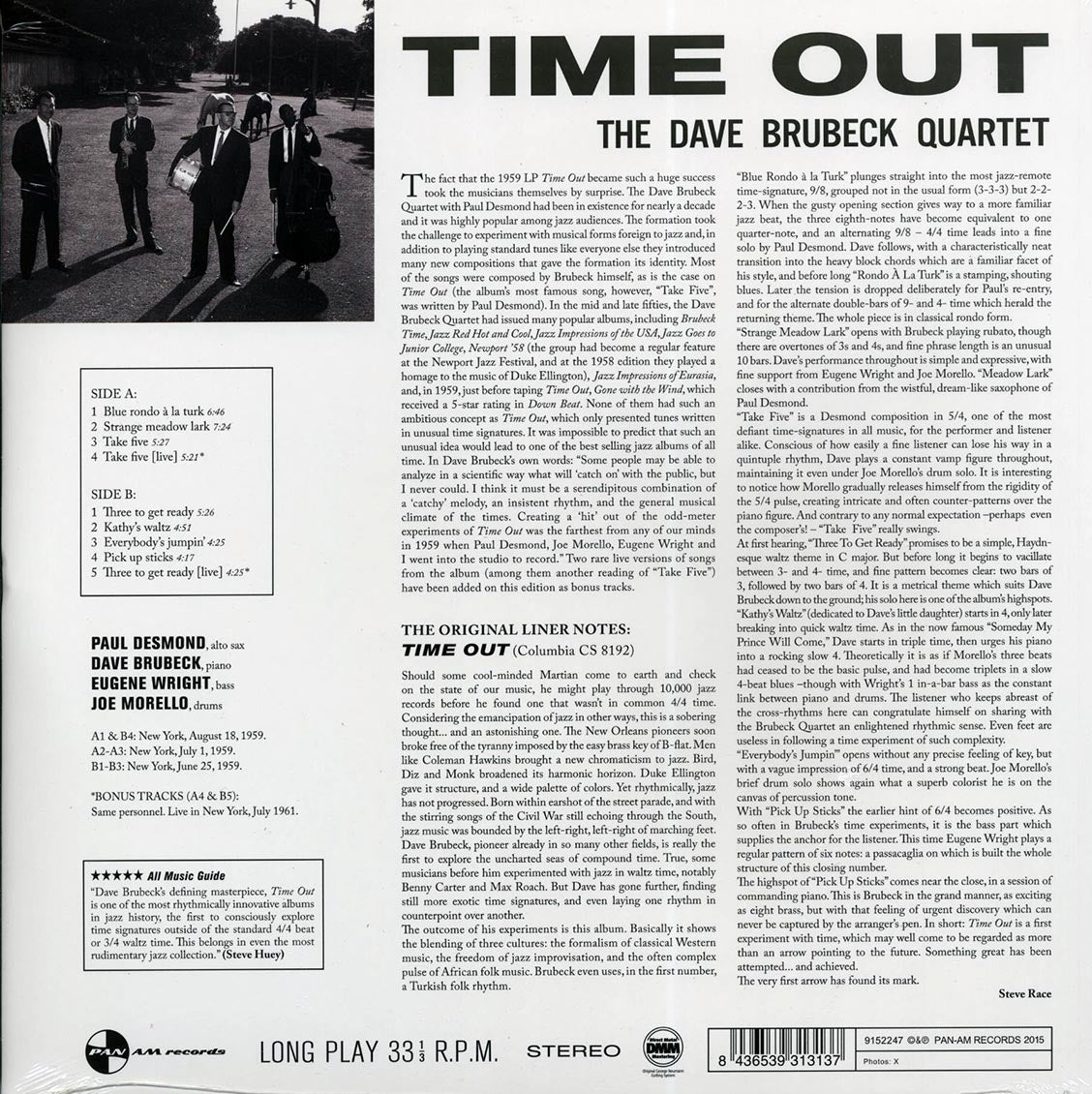 Dave Brubeck Quartet - Time Out (ltd. ed.) (180g) [New Vinyl LP]