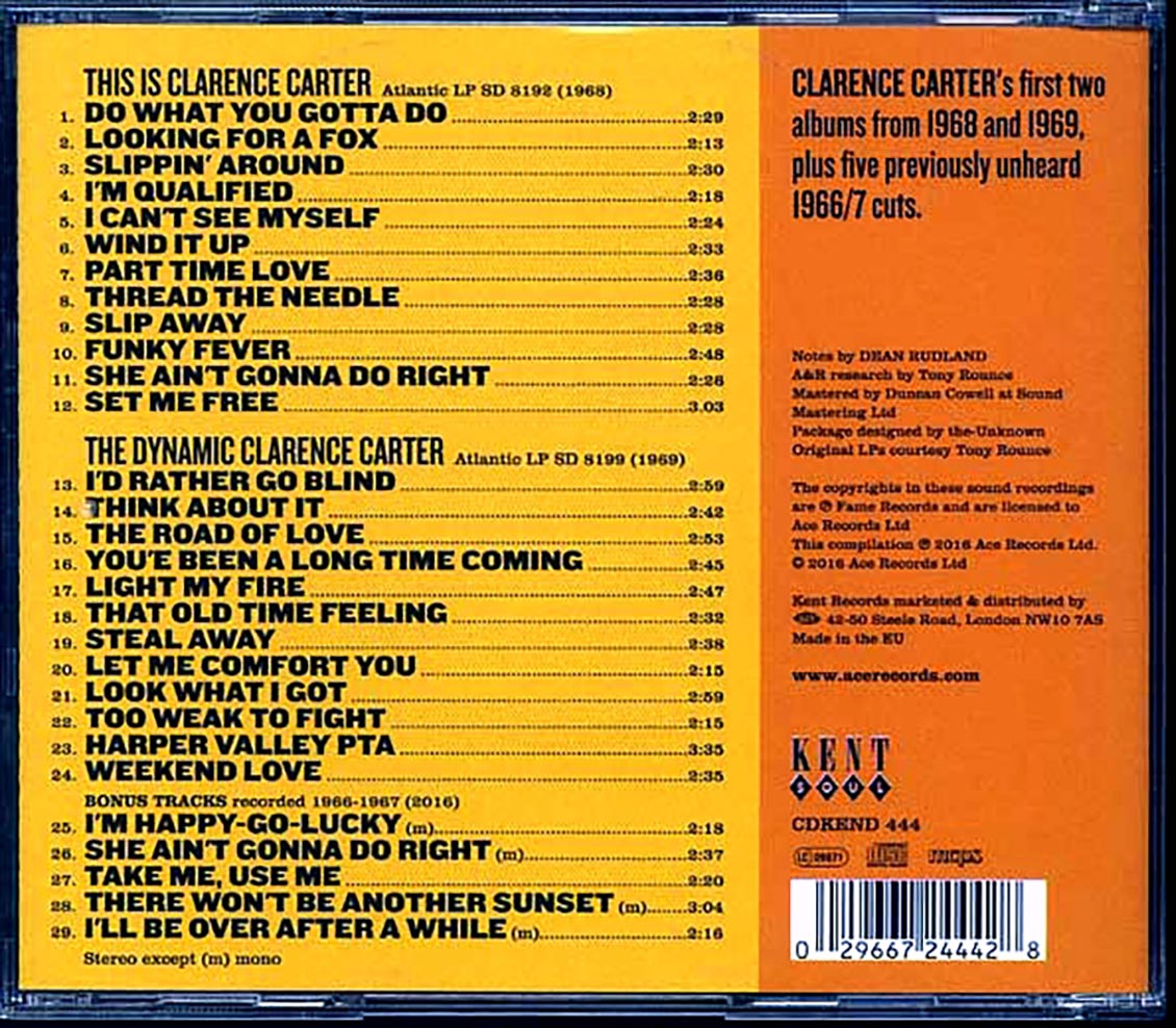 Clarence Carter - This Is Clarence Carter + The Dynamic Clarence Carter [New CD]