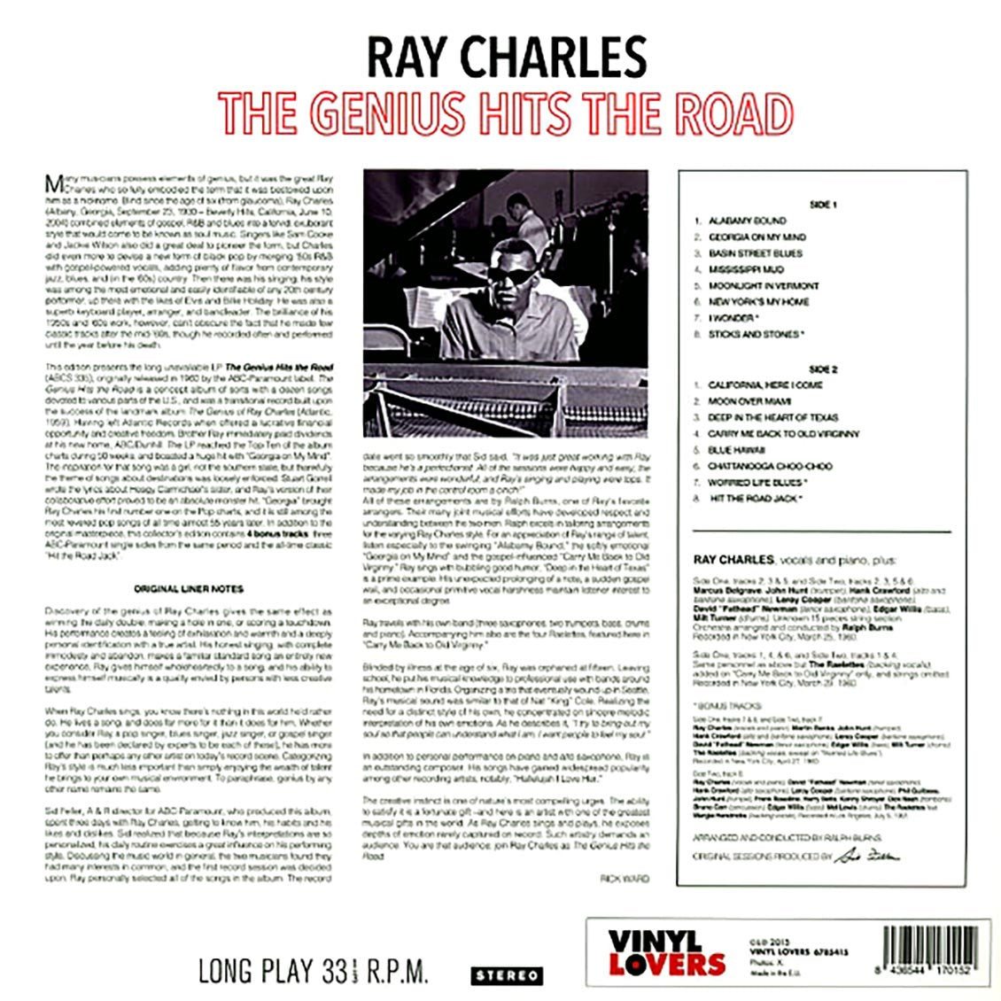 Ray Charles - The Genius Hits The Road (+4 bonus tracks) (ltd. ed.) (180g) [New Vinyl Record LP]