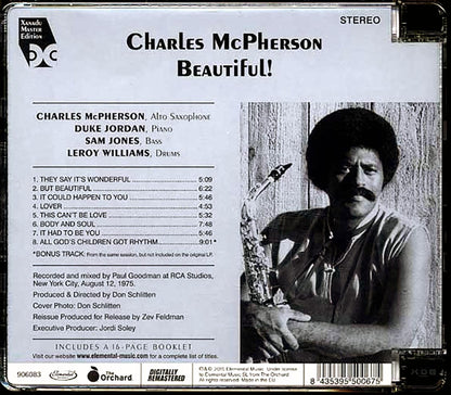 Charles McPherson - Beautiful! (incl. large booklet) (remastered) [New CD]
