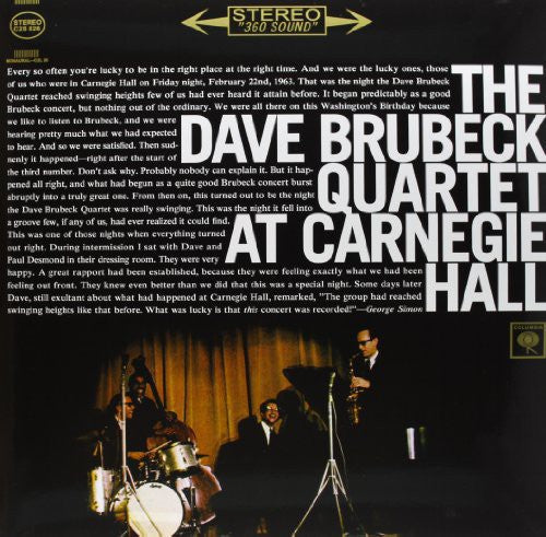 Dave Brubeck - At Carnegie Hall [LP] [New Vinyl]