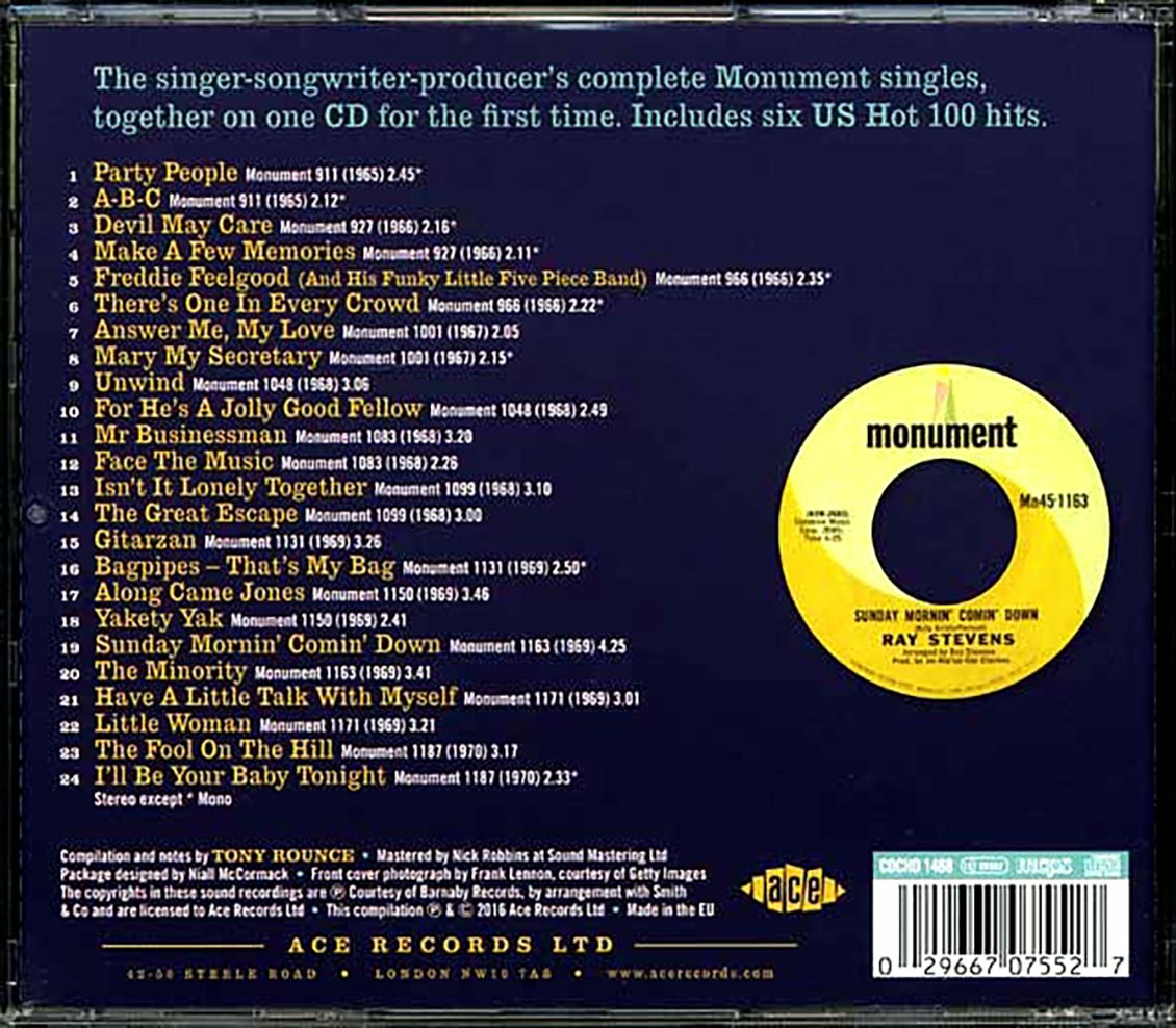 Ray Stevens - Face The Music: The Complete Monument Singles 1965-1970 [New CD]