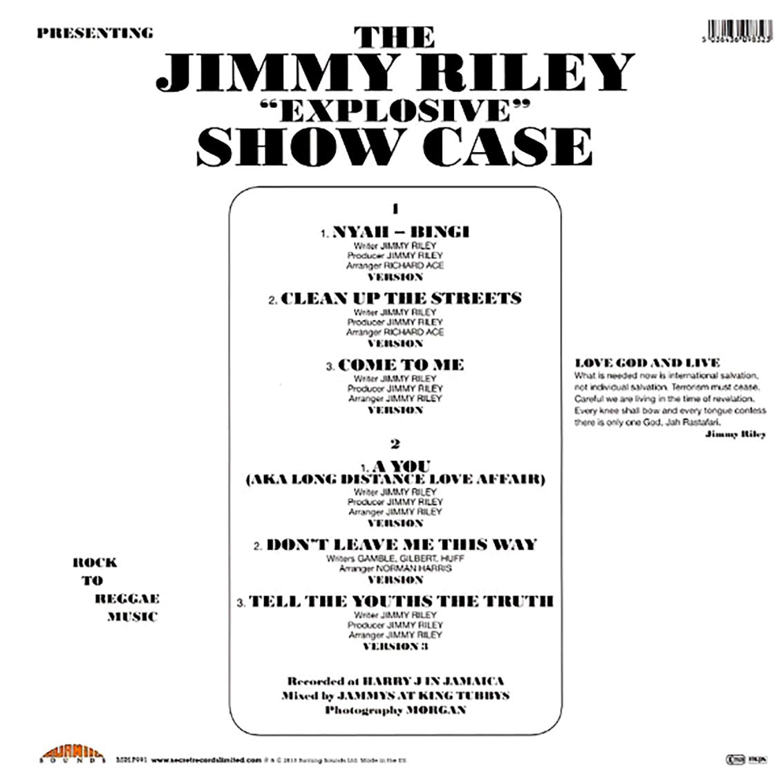Jimmy Riley - Showcase (ltd. ed.) (180g) [New Vinyl LP]