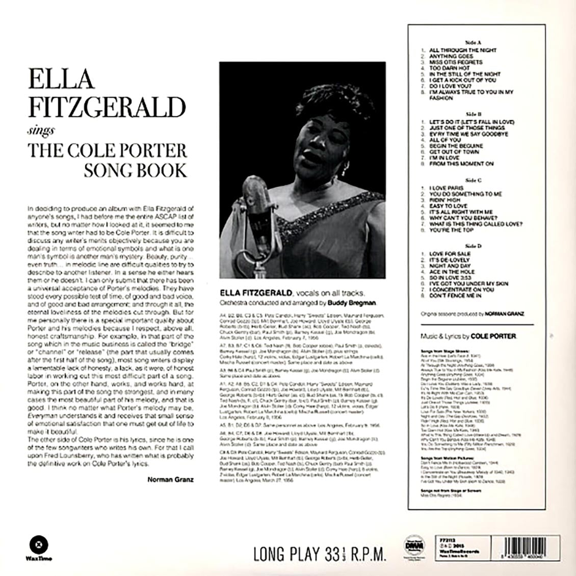Ella Fitzgerald - Sings The Cole Porter Song Book (ltd. ed.) (2xLP) (180g) [New Vinyl Record LP]