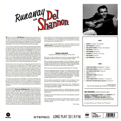 Del Shannon - Runaway With Del Shannon (+4 bonus tracks) (ltd. ed.) (180g) [New Vinyl Record LP]