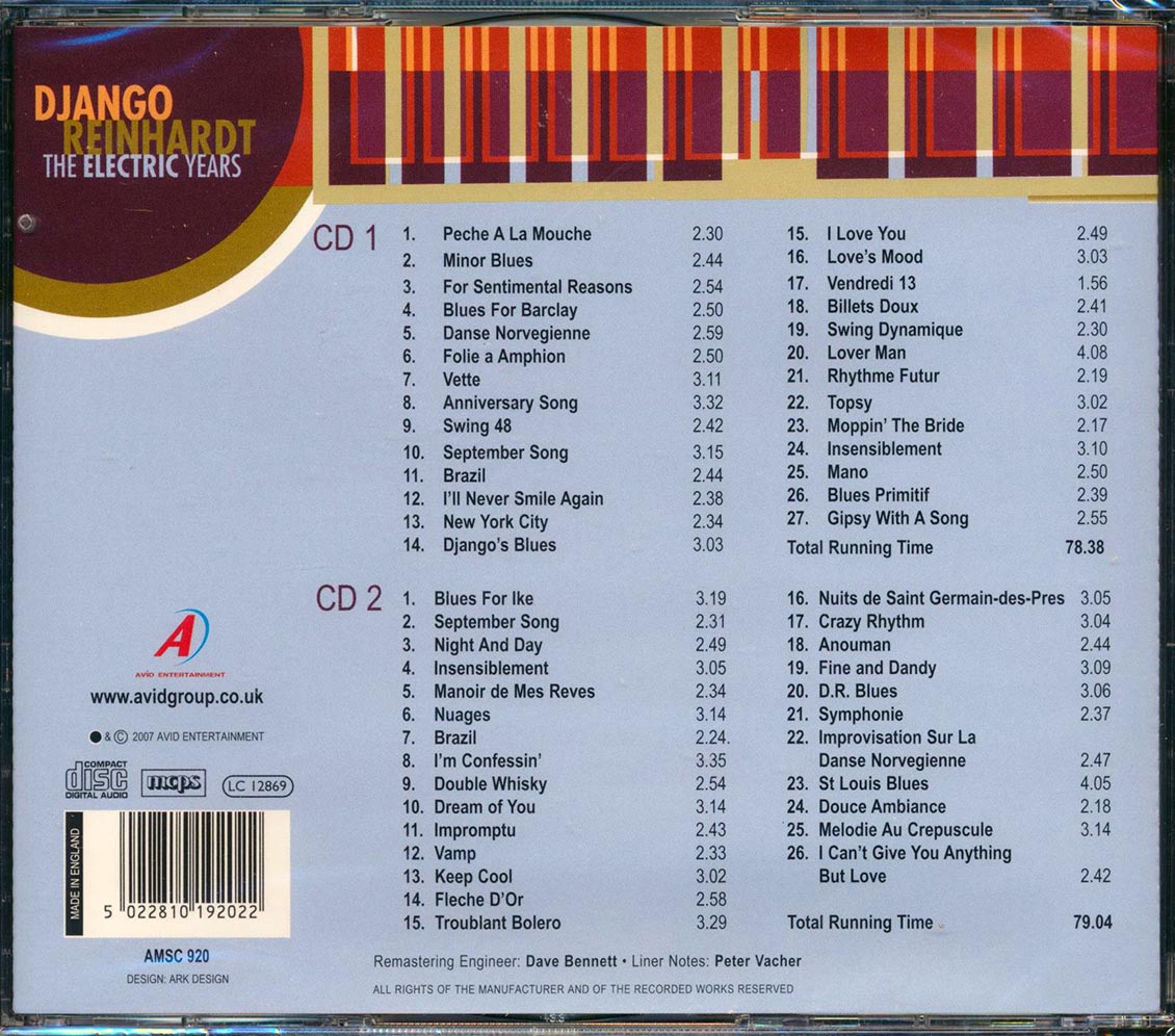 Django Reinhardt - The Electric Years (2xCD) [New CD]