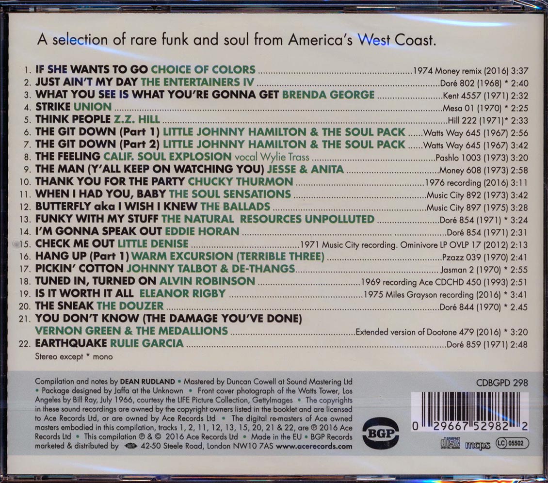 Various - California Soul: Funk & Soul From The Golden State 1967-1976 (incl. large booklet) [New CD]