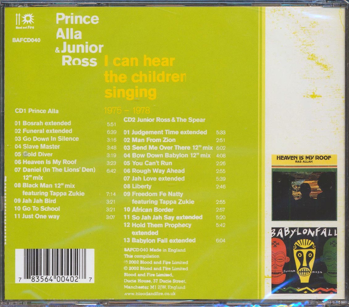 Prince Alla, Jr. Ross & The Spears - I Can Hear The Children Singing: 1976-1978 (24 tracks) (2xCD) [New CD]