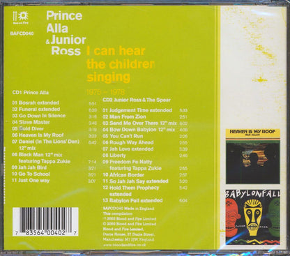 Prince Alla, Jr. Ross & The Spears - I Can Hear The Children Singing: 1976-1978 (24 tracks) (2xCD) [New CD]