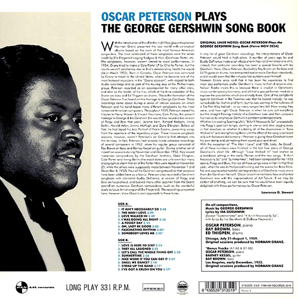Oscar Peterson - Plays The George Gershwin Song Book (ltd. ed.) (180g) [New Vinyl Record LP]