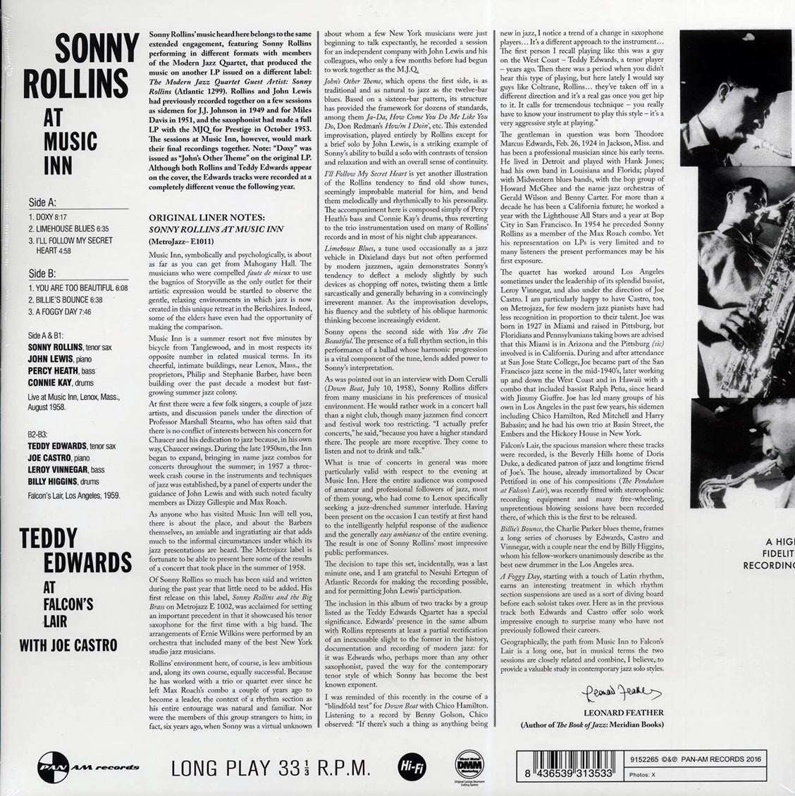 Sonny Rollins - At Music Inn (ltd. ed.) (180g) [New Vinyl Record LP]