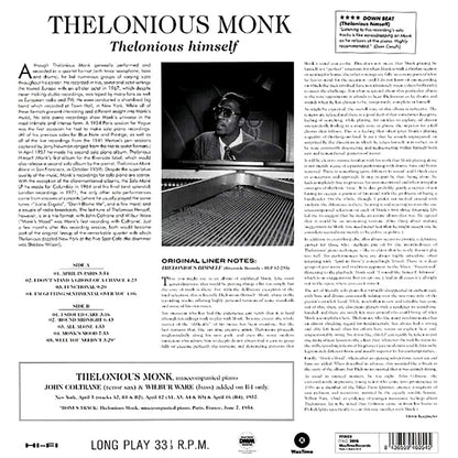 Thelonious Monk - Thelonious Himself (+bonus track) (ltd. ed.) (180g) [New Vinyl Record LP]
