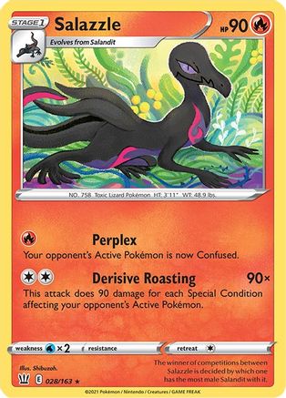 Salazzle 028/163 - SWSH05 Battle Styles Reverse Holofoil