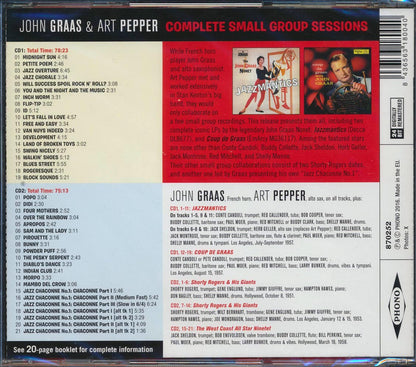 John Graas, Art Pepper - Complete Small Group Sessions (2xCD) (incl. large booklet) (remastered) [New CD]