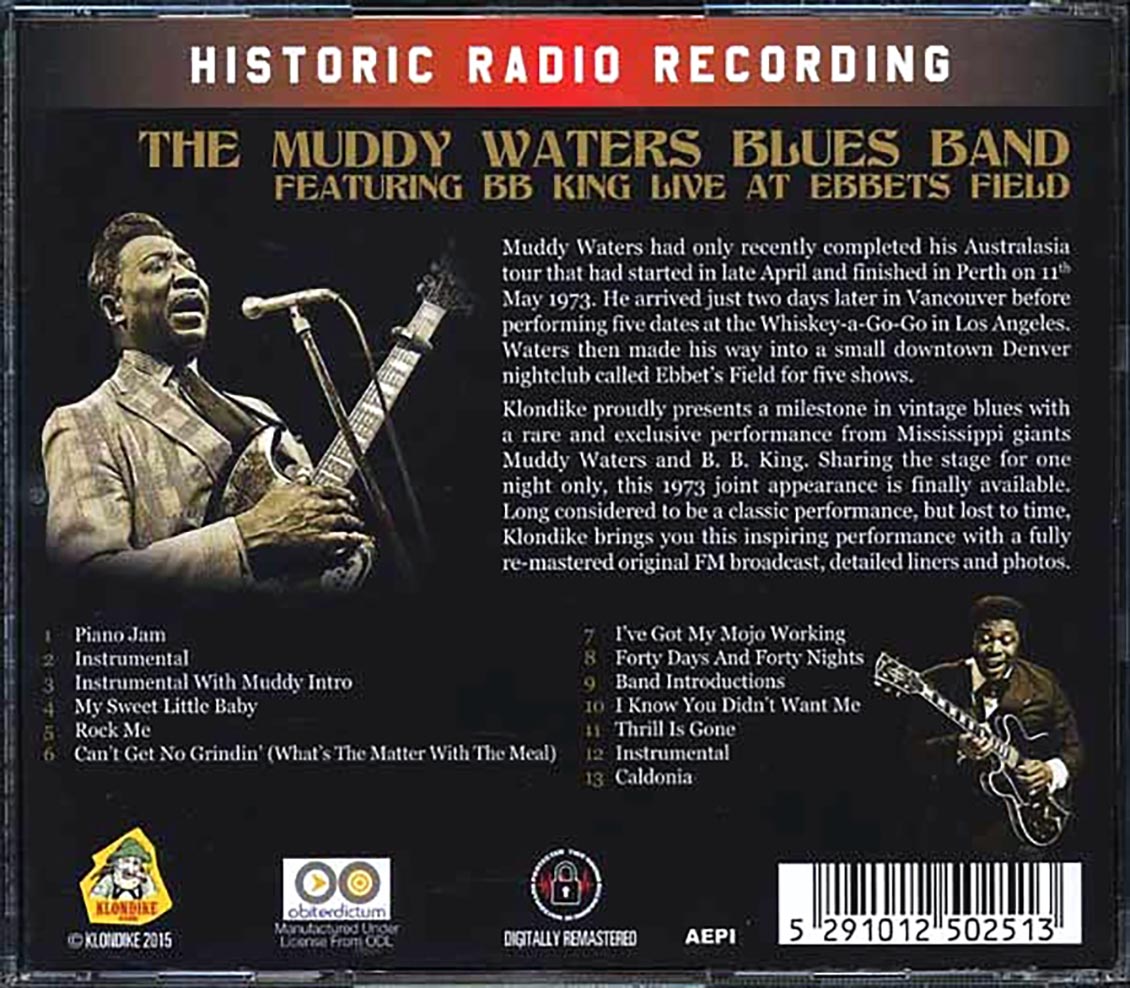 Muddy Waters Blues Band, BB King - Live At Ebbets Field 1973 (remastered) [New CD]