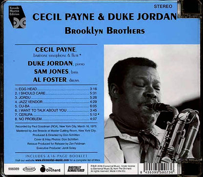 Cecil Payne, Duke Jordan - Brooklyn Brothers (incl. large booklet) (remastered) [New CD]