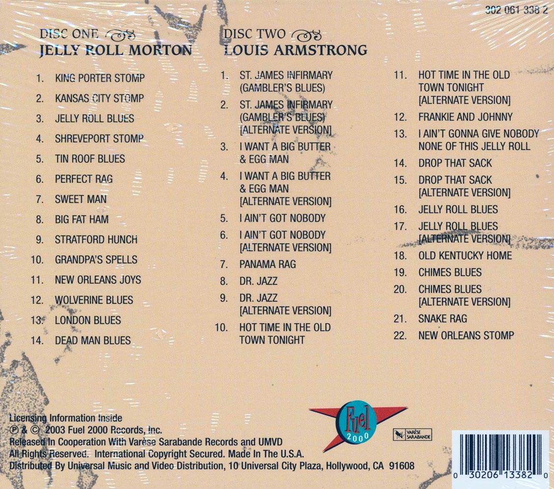 Louis Armstrong, Jelly Roll Morton - Birth Of Jazz (36 tracks) (2xCD) (remastered) [New CD]