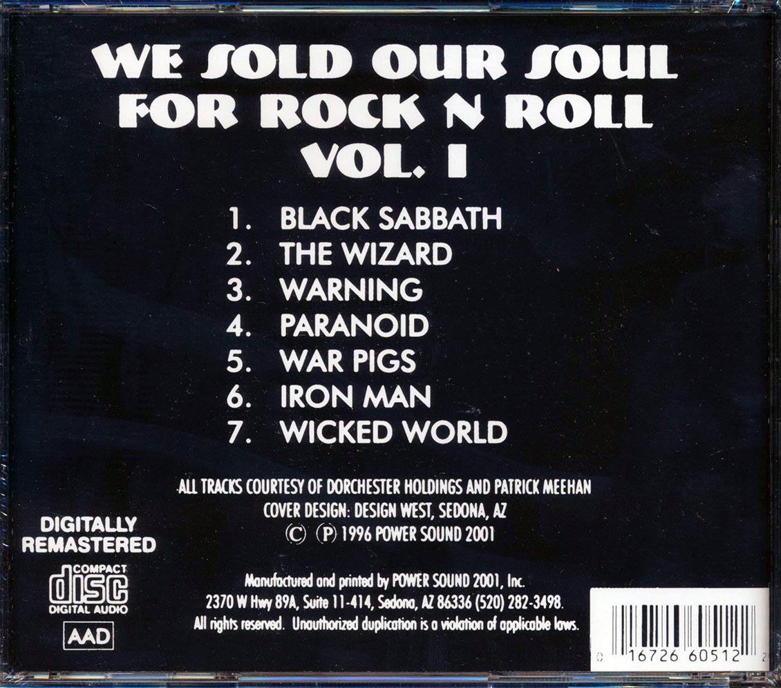 Black Sabbath - We Sold Our Soul For Rock N Roll Volume 1 [New CD]
