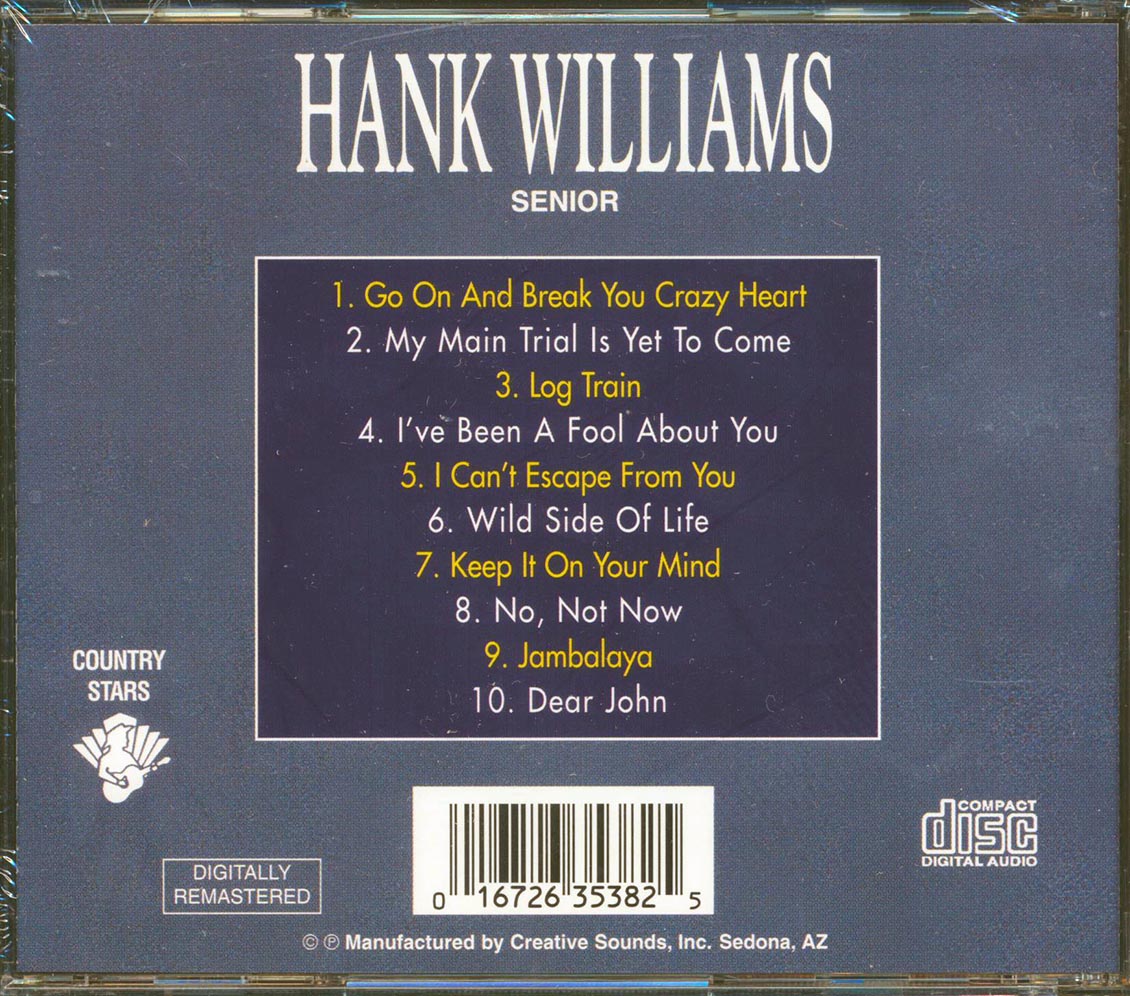 Hank Williams - Jambalaya [New CD]