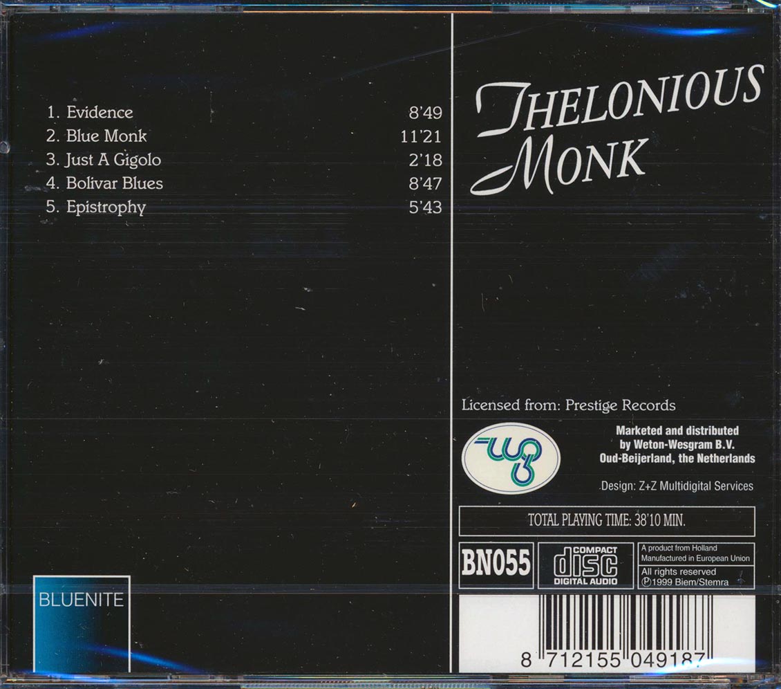Thelonious Monk - Thelonious Monk [New CD]