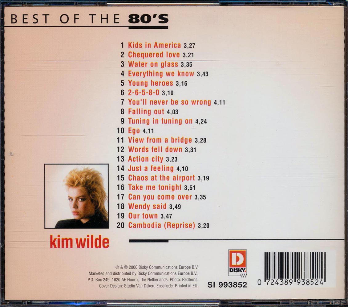 Kim Wilde - Best Of The 80's (20 tracks) [New CD]