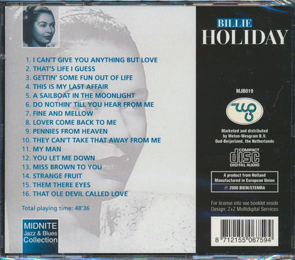 Billie Holiday - Angel Of Harlem [New CD]
