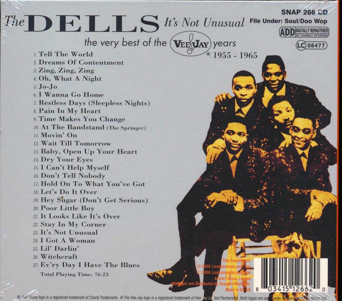 The Dells - It's Not Unusual: The Very Best Of The Vee-Jay Years 1955-1965 (27 tracks) [New CD]