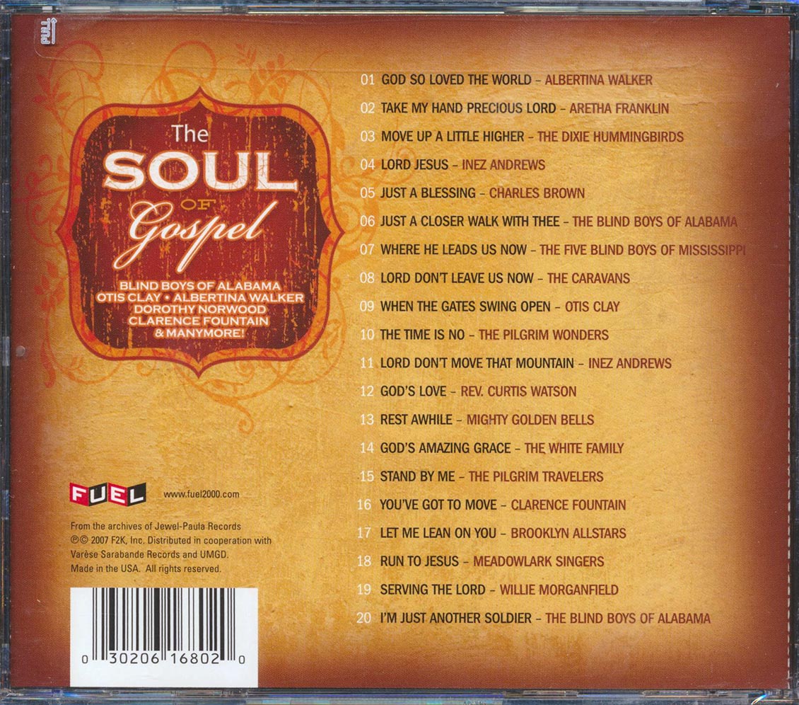 Otis Clay, Aretha Franklin, Meadowlark Singers, Charles Brown, Etc. - The Soul Of Gospel [New CD]