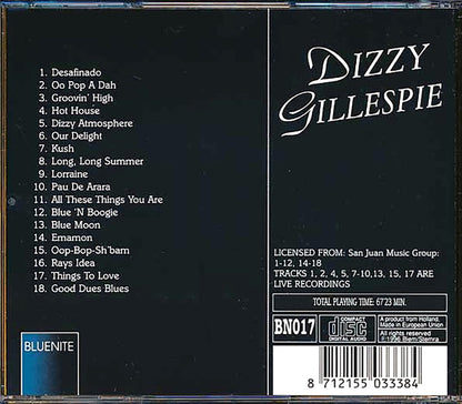 Dizzy Gillespie - Dizzy Atmosphere [New CD]
