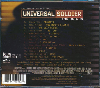Megadeth, Anthrax, Ministry, Etc. - Music From The Motion Picture: Universal Soldier The Return [New CD]