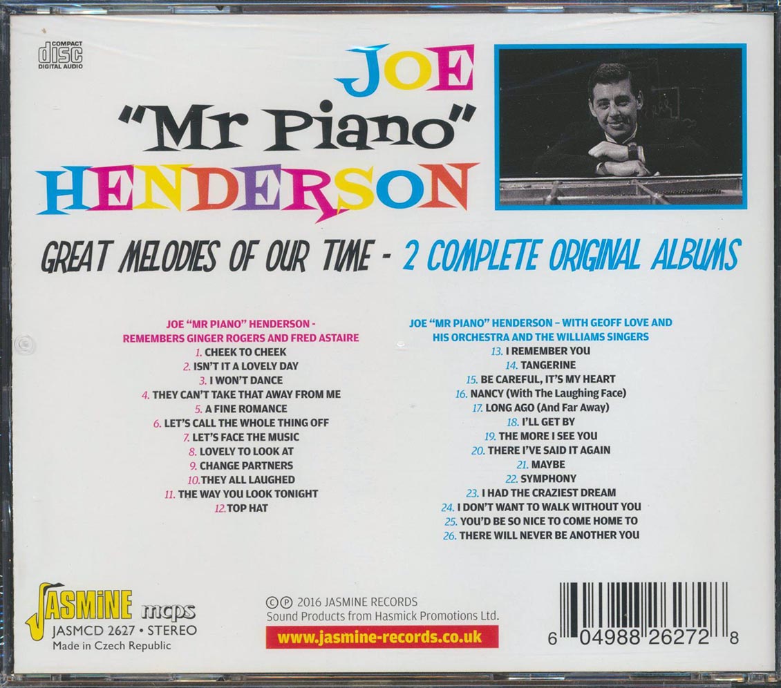 Joe Mr. Piano Henderson - Great Melodies Of Our Time: 2 Complete Original Albums (2xCD) [New CD]