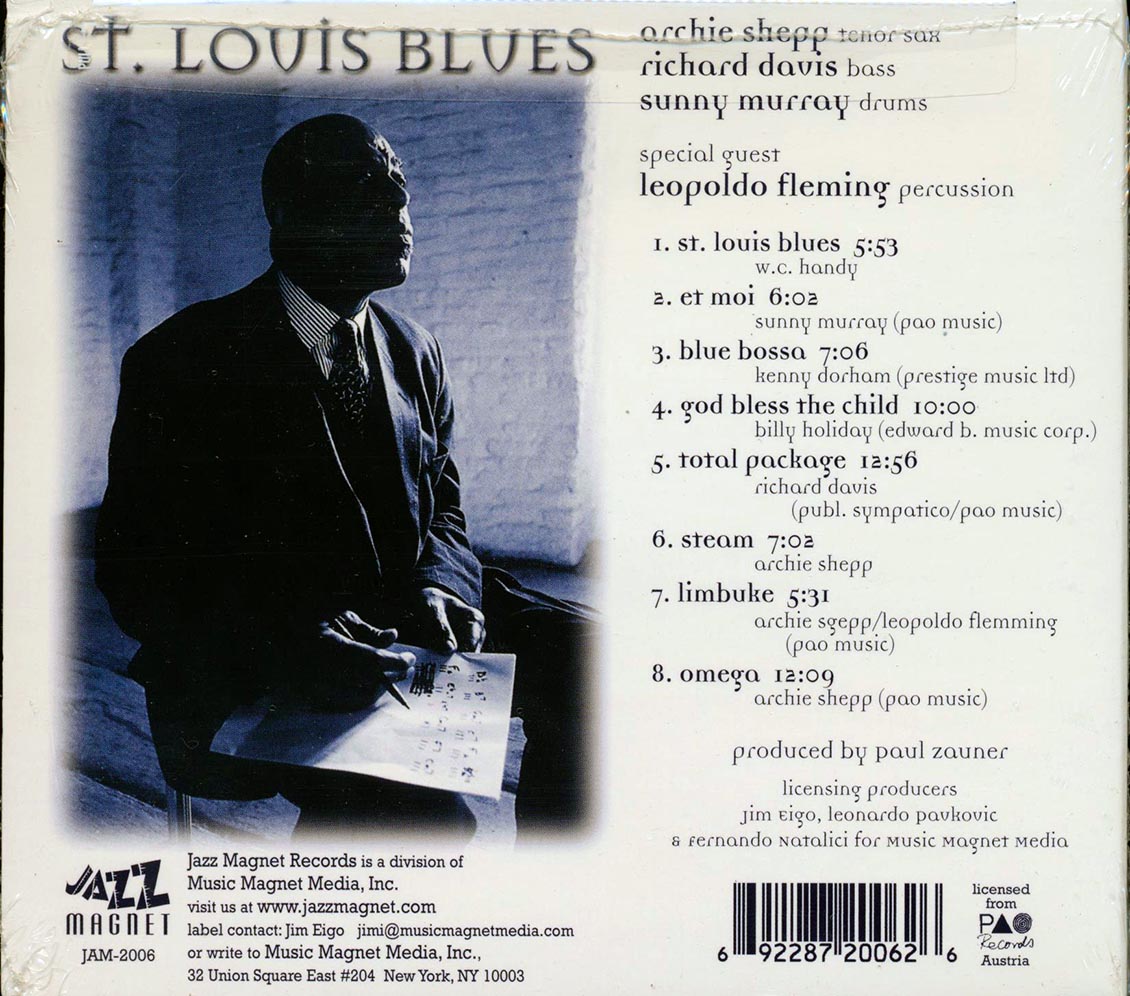 Archie Shepp, Richard Davis, Sunny Murray - St. Louis Blues [New CD]