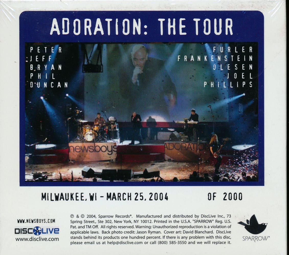 Newsboys - Adoration: The Tour, Live In Milwaukee, Wisconsin, 03.25.04 (numbered ltd.ed.) (2xCD) [New CD]