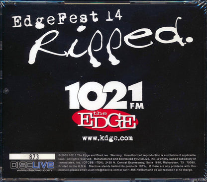 Billy Idol, Sum 41, Crossfade, Etc. - EdgeFest 14 Ripped: 102.1 FM The Edge, April 24, 2005, Dallas, Texas (numbered ltd.ed.) [New CD]
