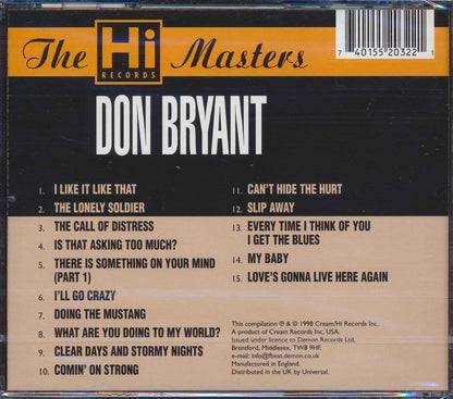 Don Bryant - The Hi Records Masters [New CD]