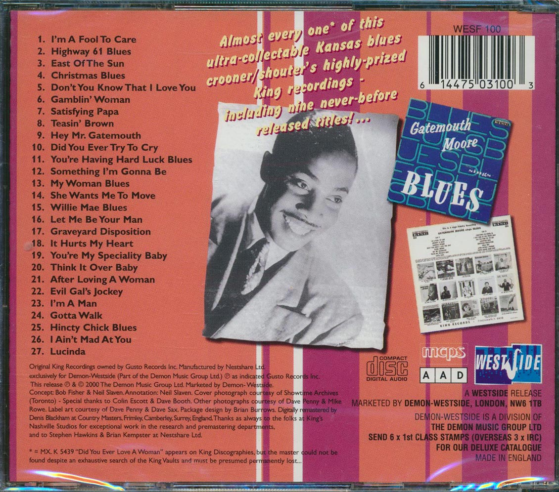 Gatemouth Moore - Hey Mr. Gatemouth: Complete King Recordings [New CD]